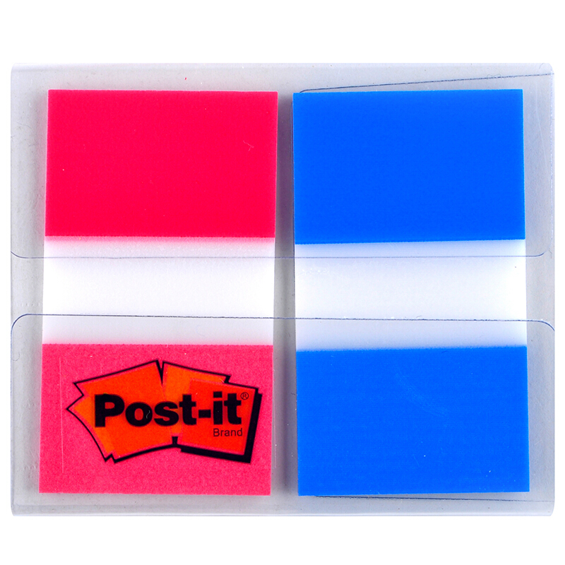 3M（Post-it） 680-2PK-1 透明指示标签/报事贴 红蓝 20张*2色/包_http://www.szkoa.com/img/images/C201902/1551167817142.jpg