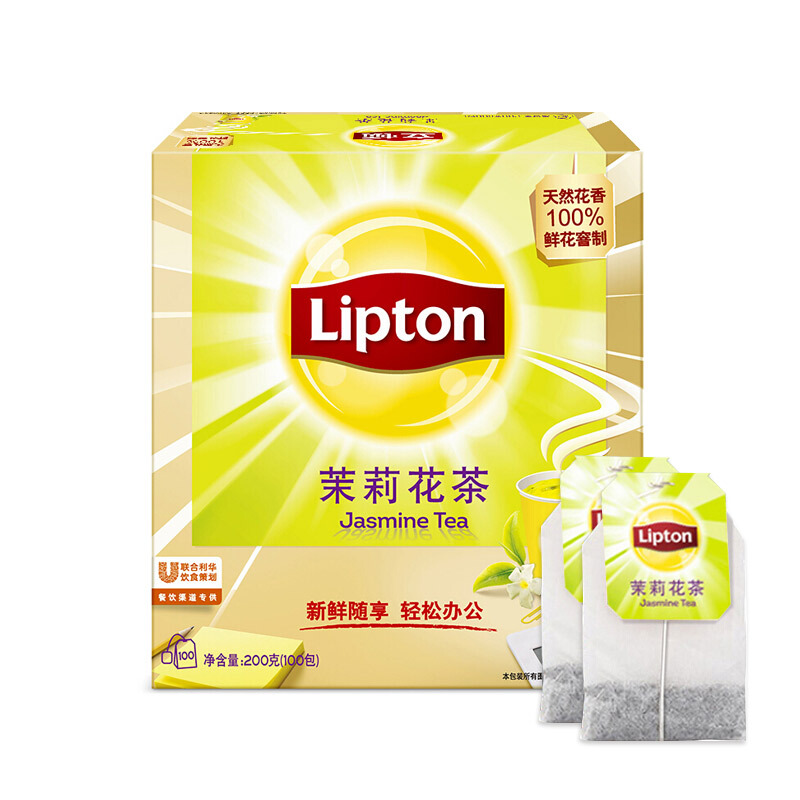 立顿（Lipton） 茶叶 100包200g 袋泡茶茶包(茉莉花茶)_http://www.szkoa.com/img/images/C201902/1551337927702.jpg