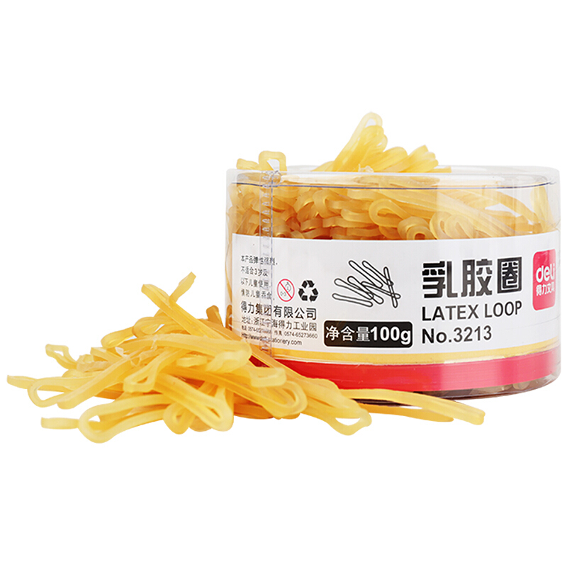 得力（deli） 3213 强韧性乳胶圈 橡皮筋 筒装100g_http://www.szkoa.com/img/images/C201903/1551687787331.jpg