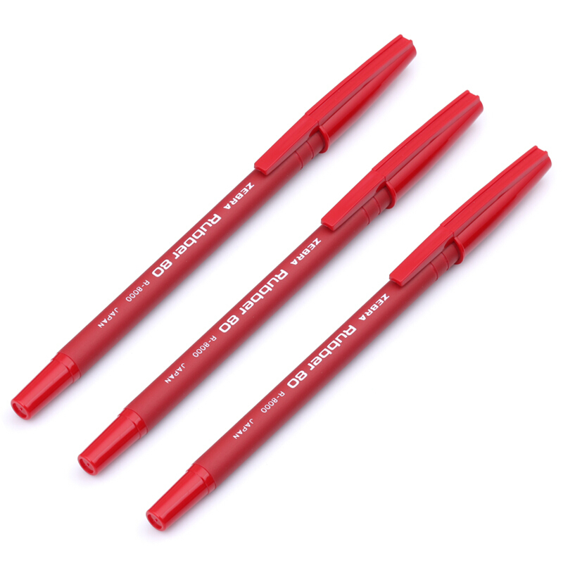 斑马牌（ZEBRA）R-8000橡胶杆圆珠笔0.7mm(红色)_http://www.szkoa.com/img/images/C201907/1563332492111.jpg