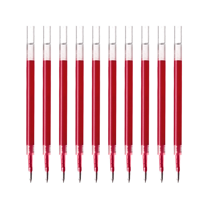 斑马（ZEBRA）0.5mm按动中性笔芯 RJF5-R/10支装(红色笔芯)