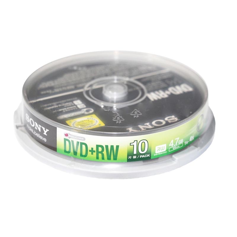 索尼(SONY)DVD-RW可擦写刻录盘(10片装)