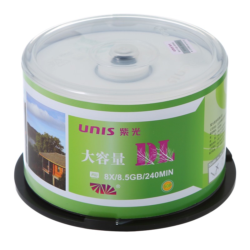 紫光（UNIS）DVD+R DL 刻录盘 8.5G 光盘 8速 单面双层 50片桶装_http://www.szkoa.com/img/images/C202104/1617863942776.jpg