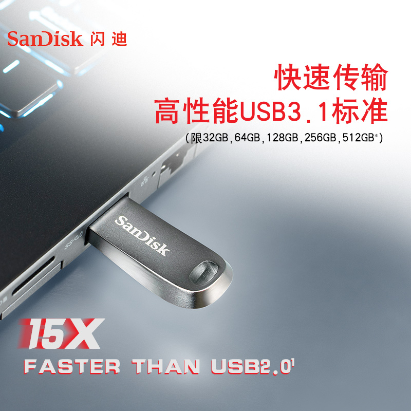 闪迪（SanDisk）512GB USB3.1 U盘 CZ74酷奂 银色 金属外壳 内含安全加密软件_http://www.szkoa.com/img/images/C202202/1645409557995.jpg