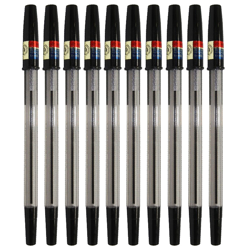三菱（uni） SA-S 经典圆珠笔 超顺滑原子笔0.7mm/10支装 (黑色) 