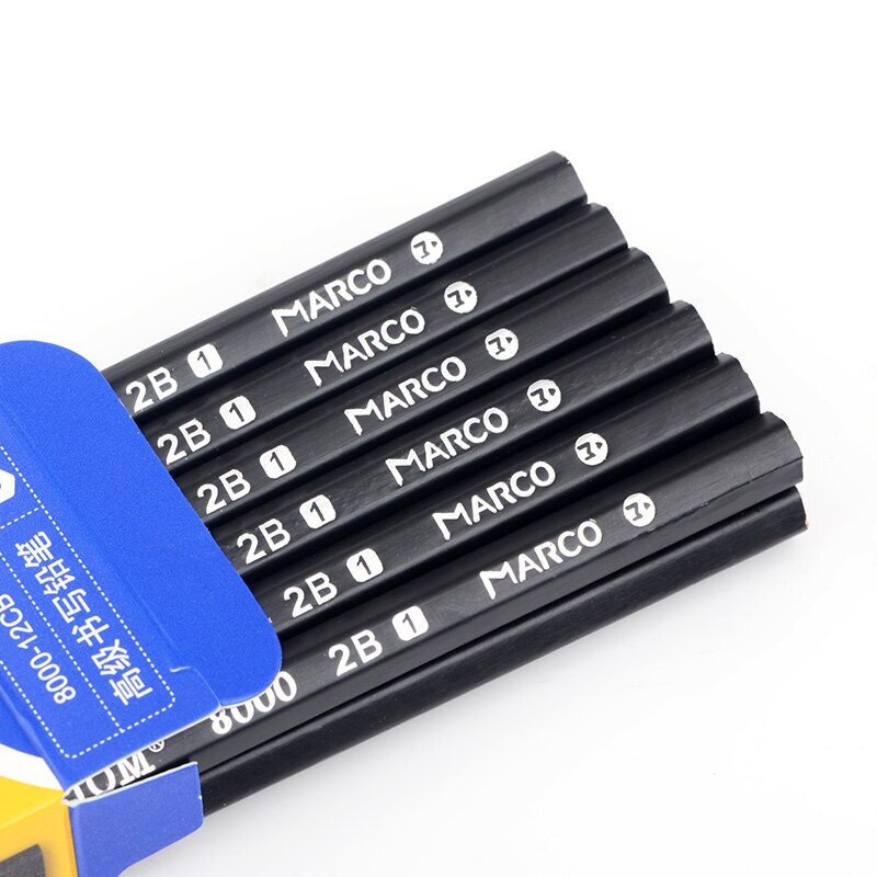 马可（Marco） 8000-12CB-HB 书写铅笔 黑色笔杆（2盒装）