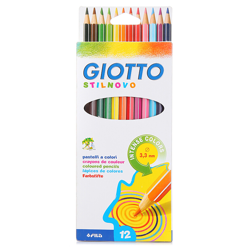 GIOTTO 256500 纸盒装彩色铅笔 (12色) 