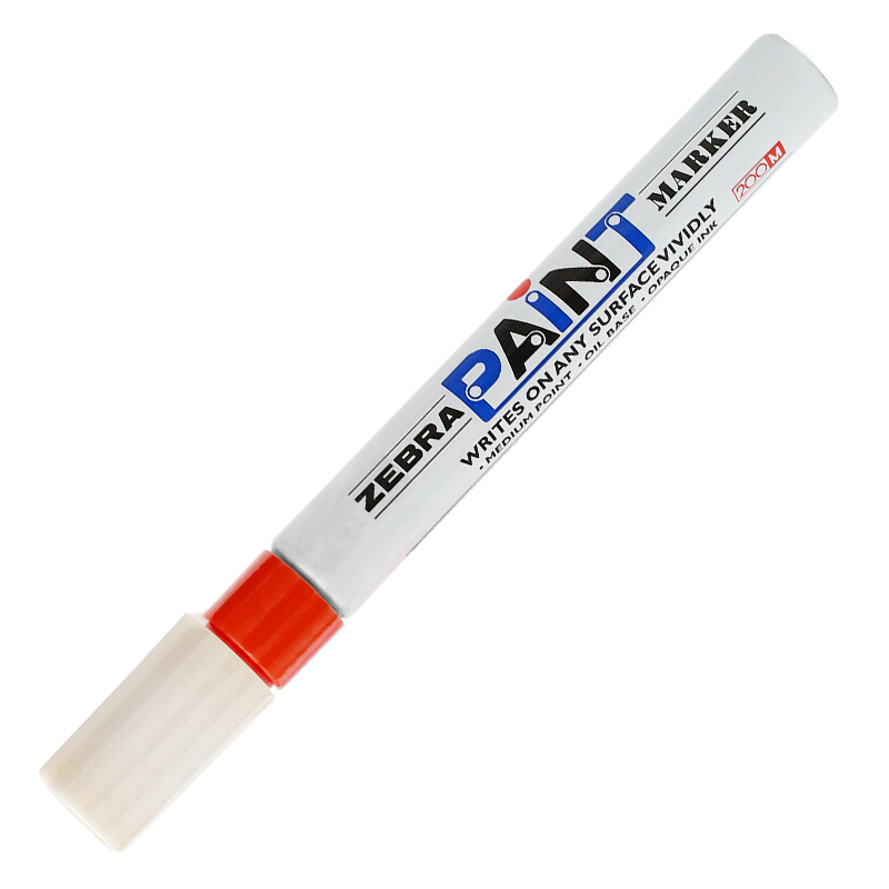 斑马（ZEBRA） MOP-200M 修补笔|油漆笔|涂鸦笔 2.8mm 1支装（橙色）
