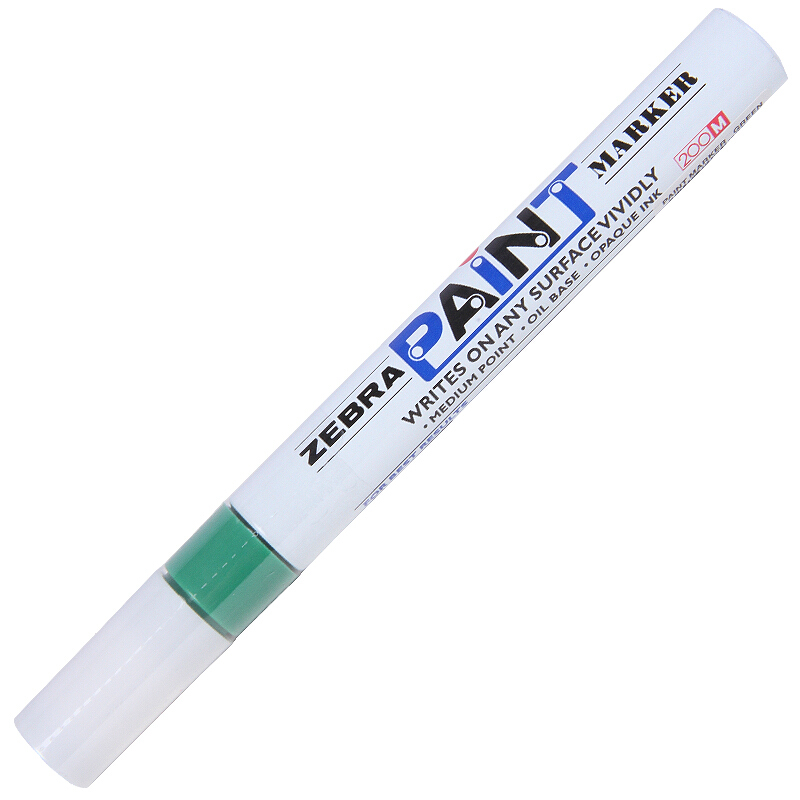 斑马（ZEBRA） MOP-200M 修补笔|油漆笔|涂鸦笔 2.8mm 1支装（绿色）