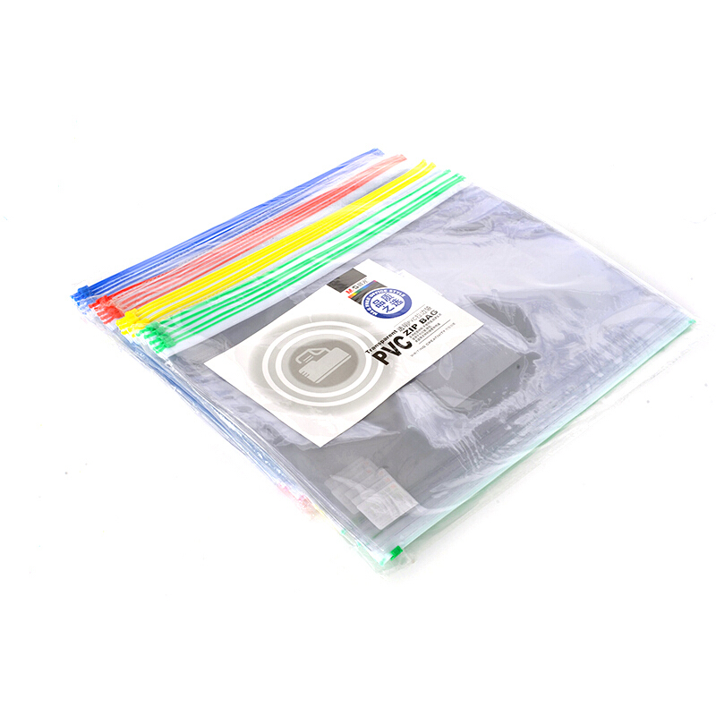 晨光（M&G） ADM94505 8KPVC透明拉边袋 颜色随机 12个/包
