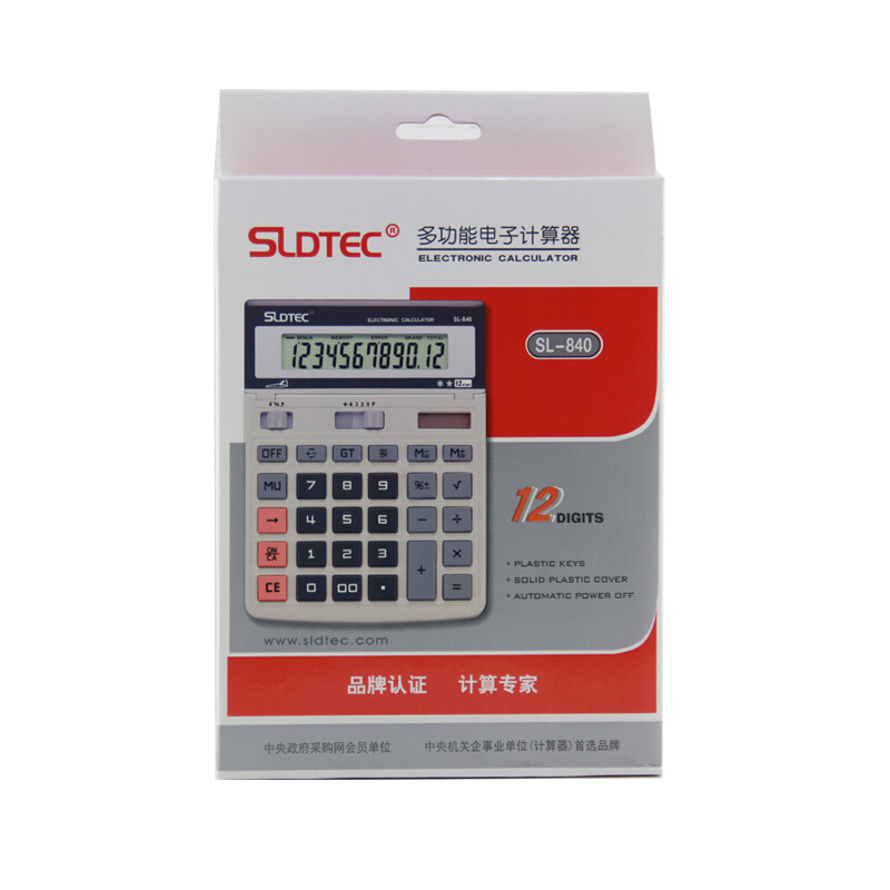 世龙达（（SLDTEC）） SL-840 大显示屏双重电源 办公计算器_http://www.szkoa.com/img/sp/139/82254696-de3f-4cf3-b5c5-840ef6872d7a.jpg