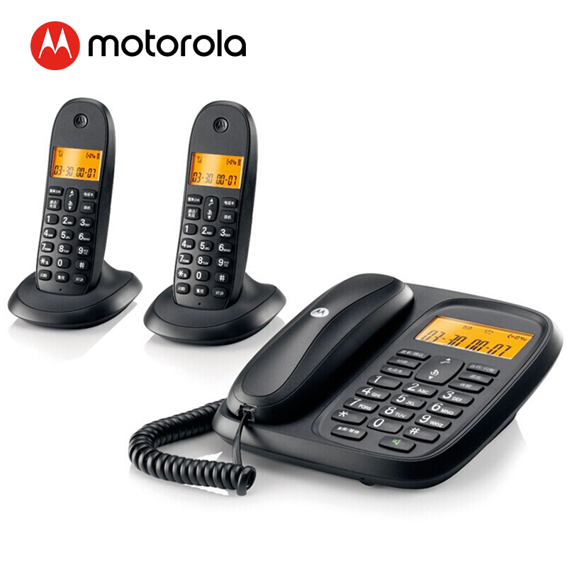 摩托罗拉（Motorola） CL102C 数字无绳电话机座机子母机中文显示免提套装办公家用一拖二固定无线座机（黑色）_http://www.szkoa.com/img/sp/2147/35e84b71-cb6c-43cb-bbaf-3c8198349516.jpg