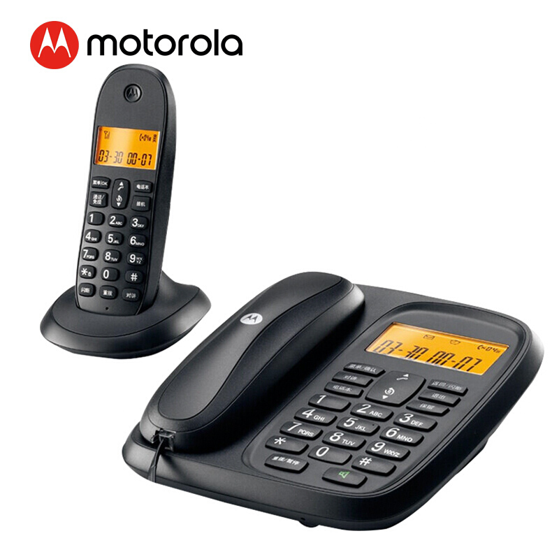 摩托罗拉（Motorola） CL101C 数字无绳电话机座机子母机中文显示免提套装办公家用一拖一固定无线座机 （黑色）_http://www.szkoa.com/img/sp/2147/3764a2a8-cb08-4714-9d41-04c577c3c776.jpg