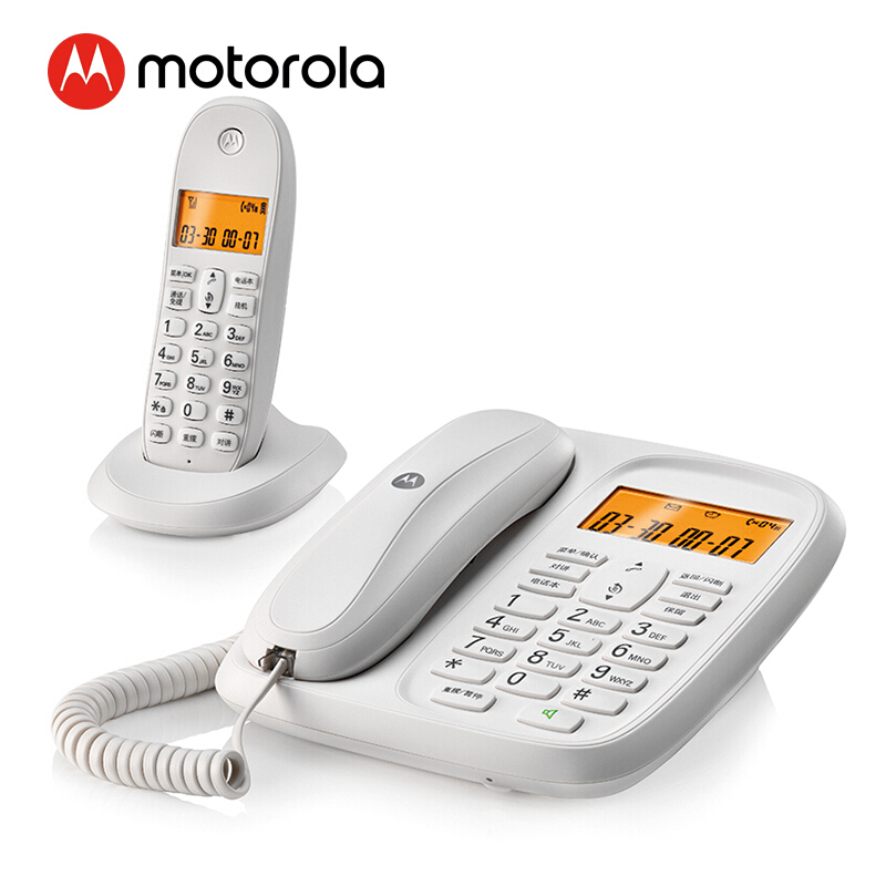 摩托罗拉（Motorola） CL101C 数字无绳电话机座机子母机中文显示免提套装办公家用一拖一固定无线座机 （白色）_http://www.szkoa.com/img/sp/2147/b92373a3-9b0d-4be8-96d7-a32a161b24a2.jpg