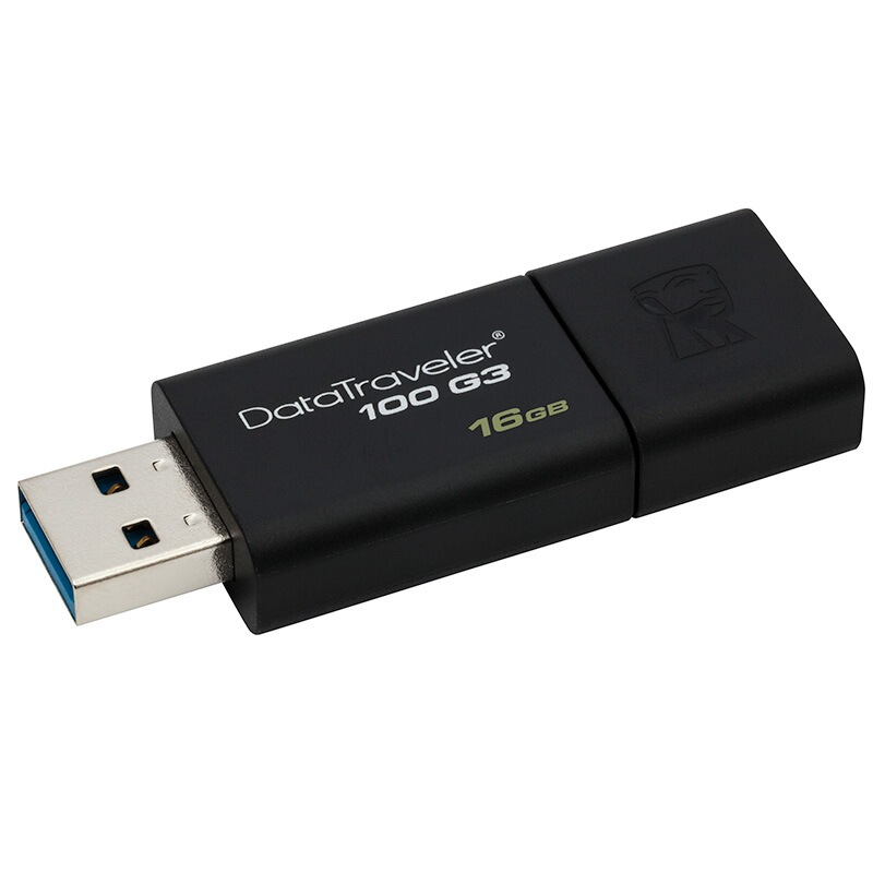 金士顿（Kingston） DT100G3 16GB USB3.0 U盘 黑色 