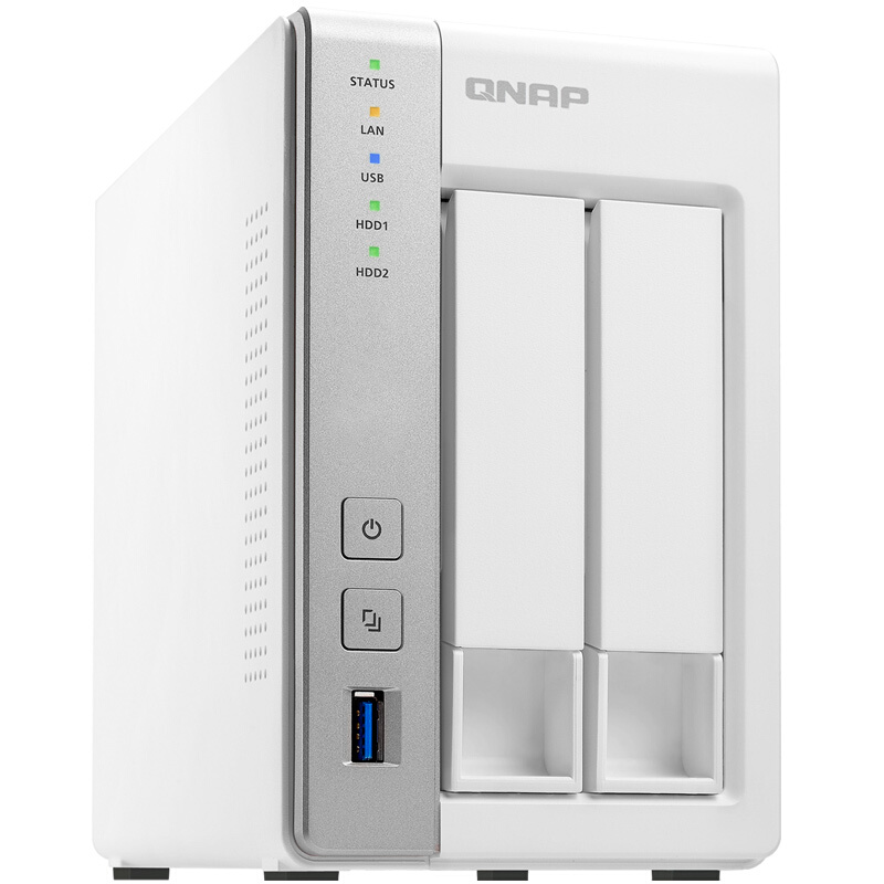 威联通（QNAP） TS-231P 1G 内存 2盘位NAS网络存储器 双核1.7GHz处理器 2个网络端口