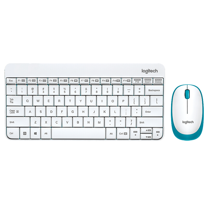 罗技（Logitech） MK245 Nano 无线键鼠套装 小键盘 (白蓝) 