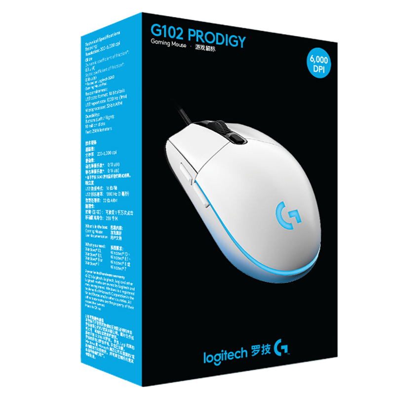 罗技（Logitech） G102 专业鼠标 6000DPI RGB鼠标 (白色) _http://www.szkoa.com/img/sp/284/b8b89429-2fbf-40b9-8a19-4f887e6aaa62.jpg