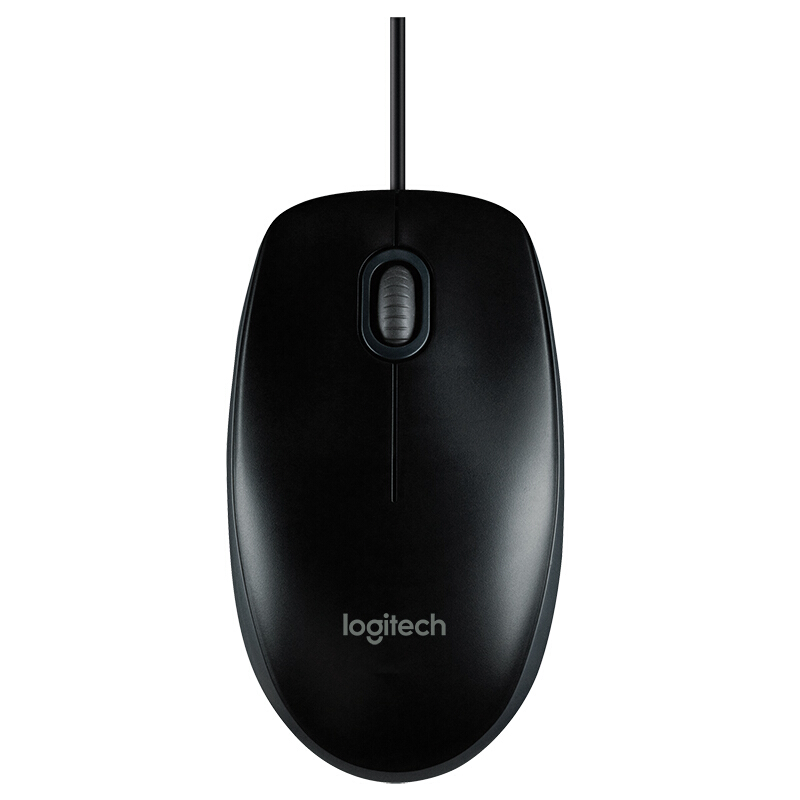 罗技（Logitech） M100r 光电鼠标 即插即用 三年质保 (黑色) 