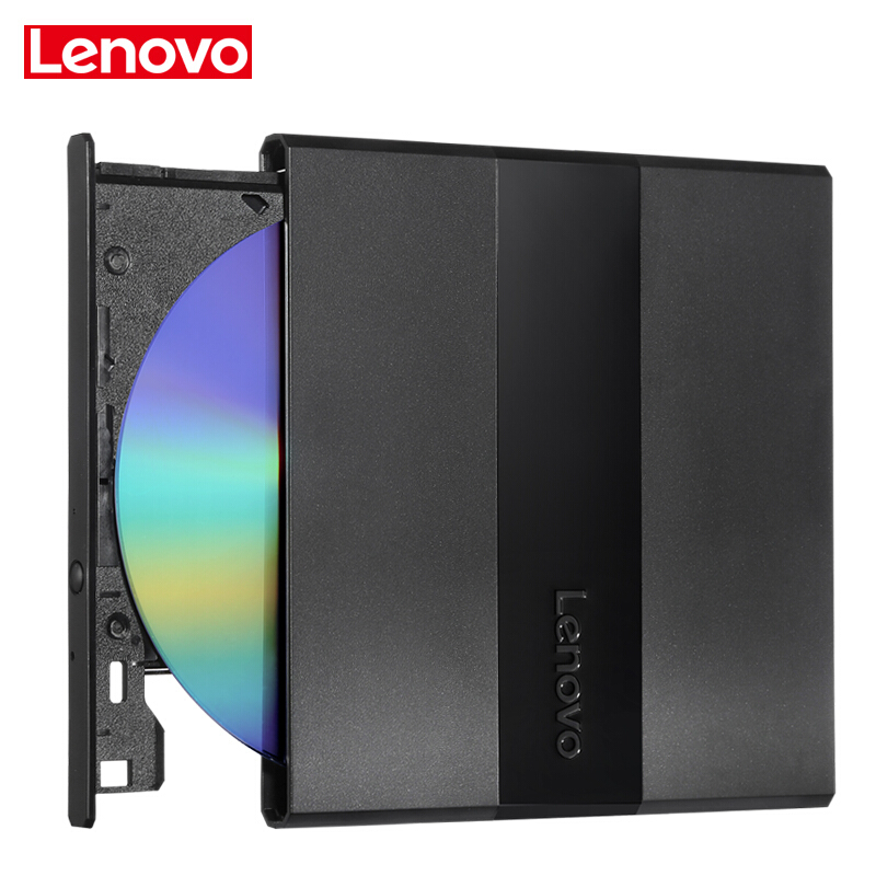 联想（Lenovo） DB75-Plus 8倍速 USB2.0 外置光驱 DVD刻录机 移动光驱 黑色(兼容Win7/8/10/XP/苹果MAC双系统)