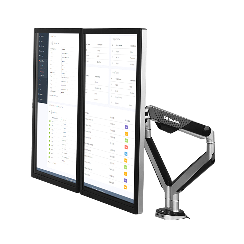 乐歌（Loctek） D8D 多功能旋转双屏桌面架显示器支架臂