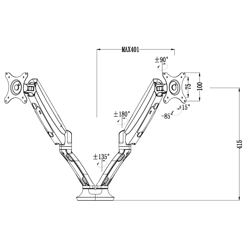 乐歌（Loctek） DLB502-D 双屏拼接显示器设计电脑架 桌面底座旋转升降双屏支架_http://www.szkoa.com/img/sp/296/779c48b9-dfca-4765-98b9-403cd2c7f43c.jpg