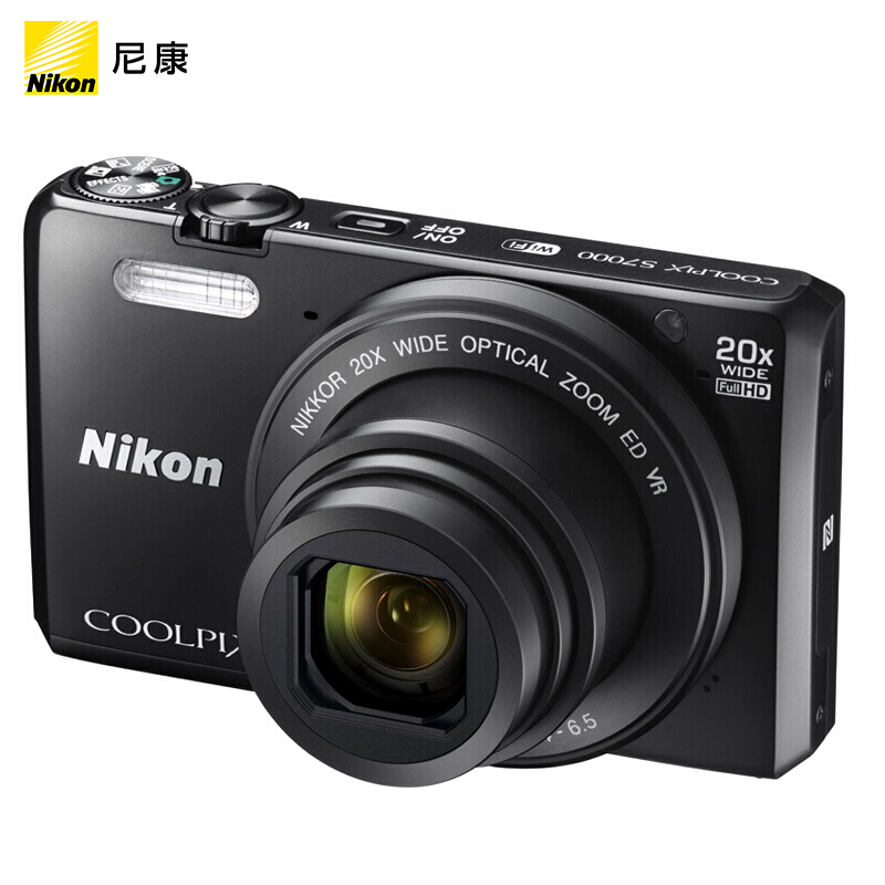 尼康（Nikon） COOLPIX S7000 数码照相机（黑色）