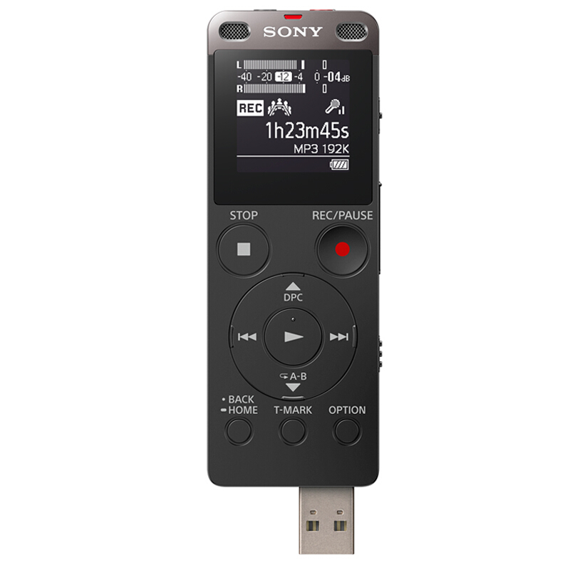 索尼（SONY） ICD-UX565F 数码录音棒 纤薄机身 8GB （黑色）