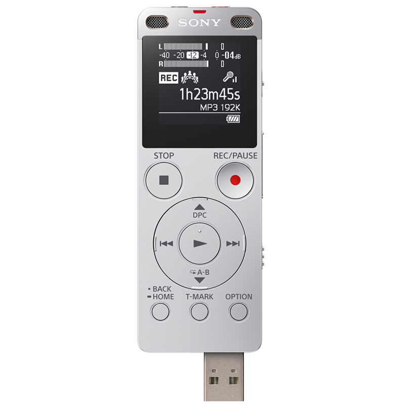 索尼（SONY） ICD-UX560F 数码录音棒 商务语言好帮手 4GB容量 (银色) 