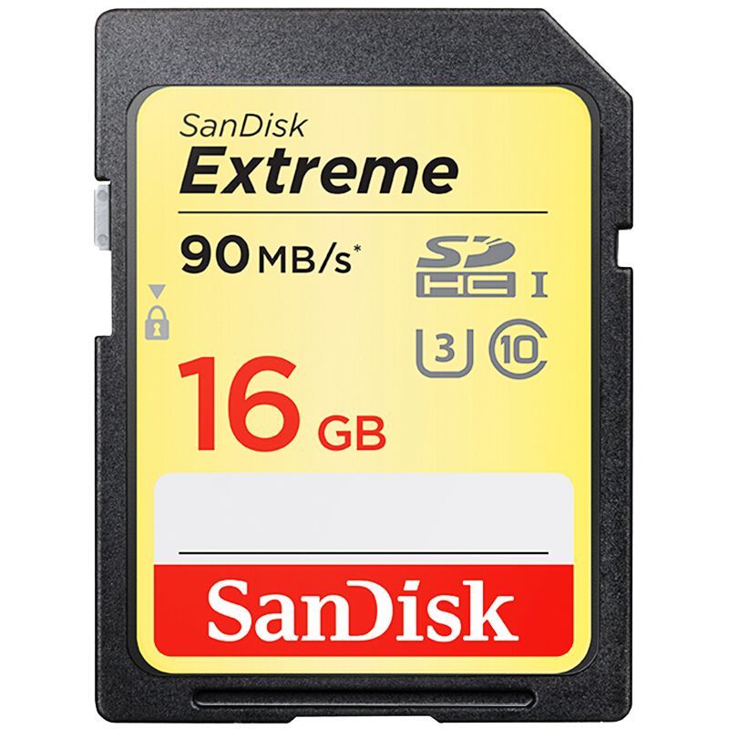 闪迪（SanDisk） 16GB 读速90MB/s 写速40MB/s 至尊极速SDHC UHS-I存储卡 V30 U3 Class10 SD卡