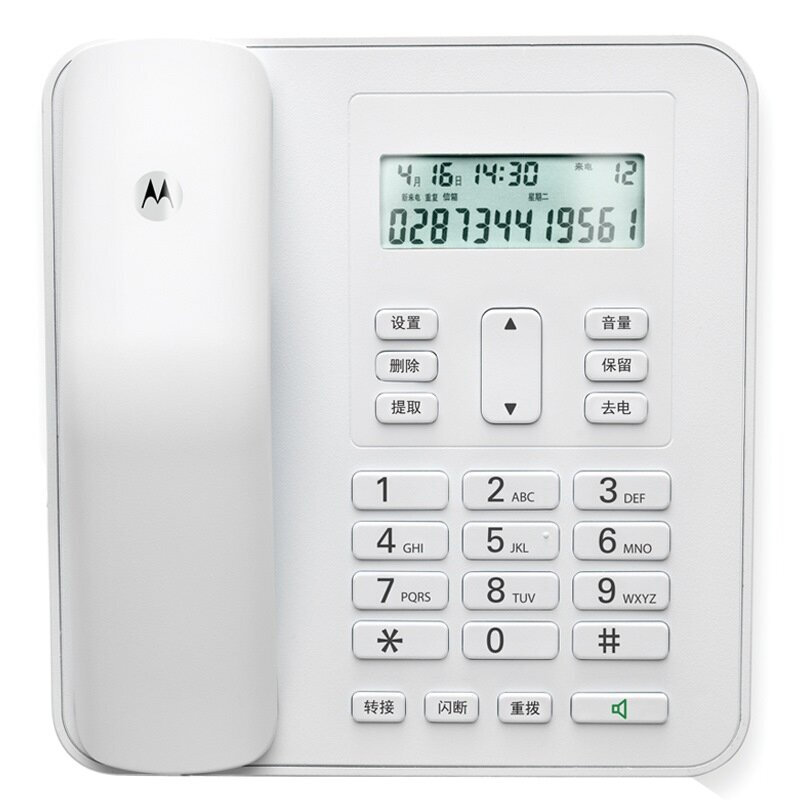 摩托罗拉（Motorola） CT310C 固定有绳电话机座机来电显示免电池大屏幕欧式时尚办公商务家用有线座机（白色）_http://www.szkoa.com/img/sp/329/bdb5b44a-9e18-4063-ae41-76c5e59a8d81.jpg