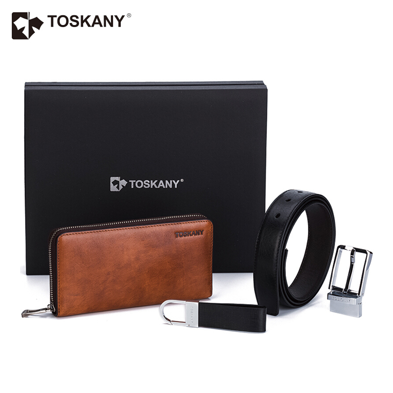 托斯卡尼（TOSKANY） TL66657 男士商务套装三件套（钱包/皮带/钥匙扣）