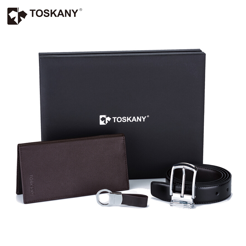托斯卡尼（TOSKANY） TL66617 男士商务礼盒三件套（钱夹/皮带/钥匙扣）