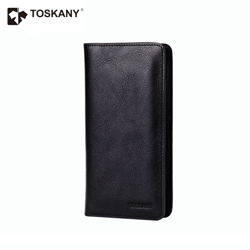托斯卡尼（TOSKANY） TL66867 商务休闲男士长款钱夹/钱包 头层牛皮 (黑色) 