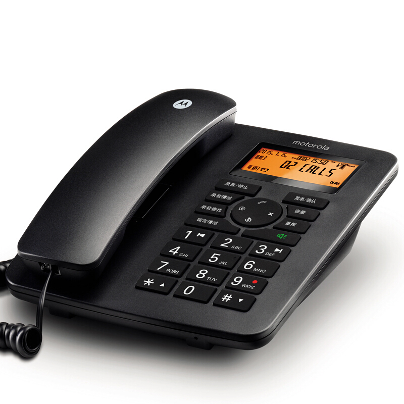摩托罗拉（Motorola） CT111C 智能自动/手动插卡录音电话机座机商务客服电话呼叫中心家用办公固定座机 （黑色）_http://www.szkoa.com/img/sp/766/921bad81-8b40-4557-a1e0-d9a4eb8c814f.jpg