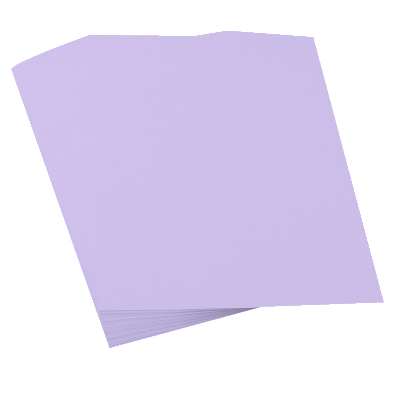国产 A4 80G 彩色卡纸100张/包（浅紫A4）