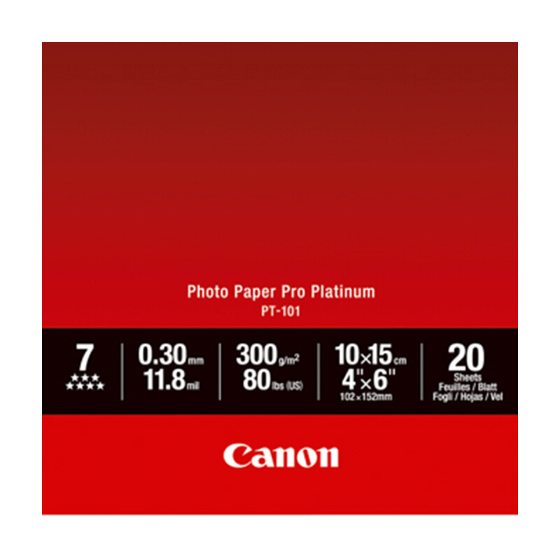 佳能（Canon） PT-101 光面喷墨打印纸 专业照片纸 (4*6/20张) _http://www.szkoa.com/img/sp/83/98a08c6a-9d7c-44de-855a-c2160b4bc145.jpg