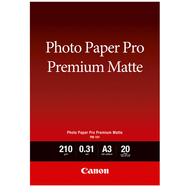 佳能（Canon） PM-101 专业无光泽照片纸/相片纸 (A3/20张) 