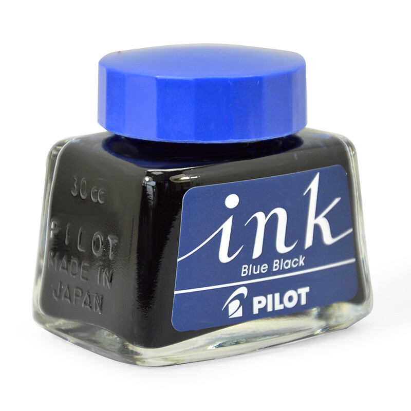 百乐（PILOT）非碳素墨水 不堵笔钢笔墨水30ml 蓝黑INK-30-BB_http://www.szkoa.com/newimg/C202209/1662541080660.jpg