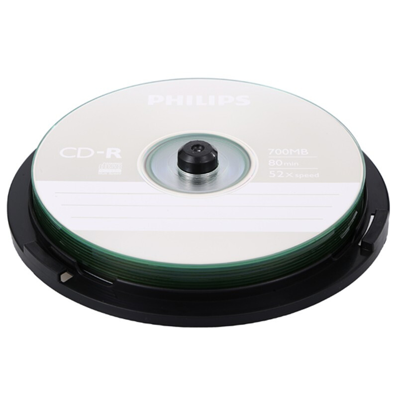 飞利浦（PHILIPS）CD-R光盘/刻录盘 52速700M 桶装10片_http://www.szkoa.com/newimg/C202301/1672734006826.jpg